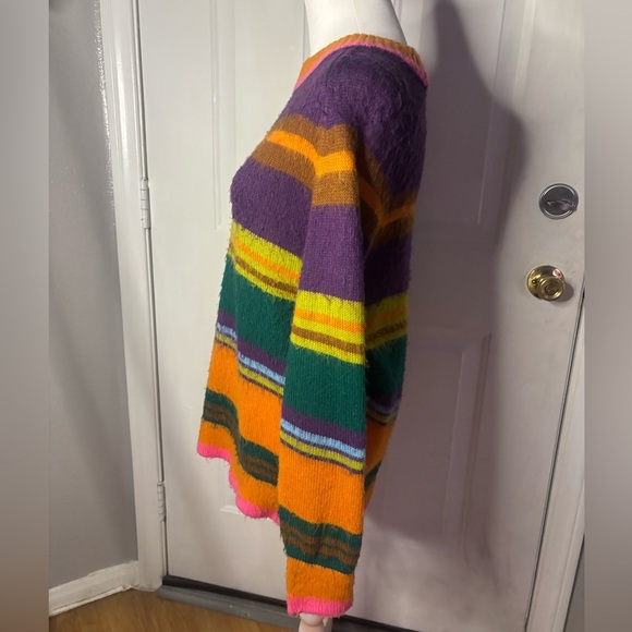 Urban outfitters | used sweater size small p | fuzzy as fun and rainbow! - Picture 7 of 11